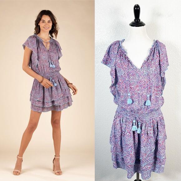 Poupette St Barth Purple Mini Dress - Picture 1 of 14